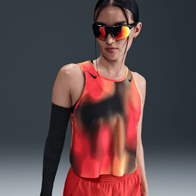 ウォーキング・ランニングウェア Nike Aeroswift Strile Dril Top Nike AeroSwift Women's Dri-FIT ADV Cropped Printed Running